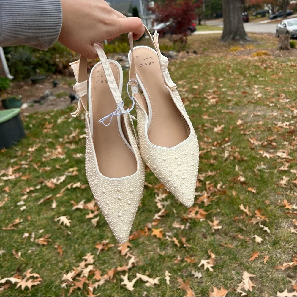 Women's Milan Slingback Heels - A New Day size 8.5‎  wedding guest classy - Picture 6 of 8